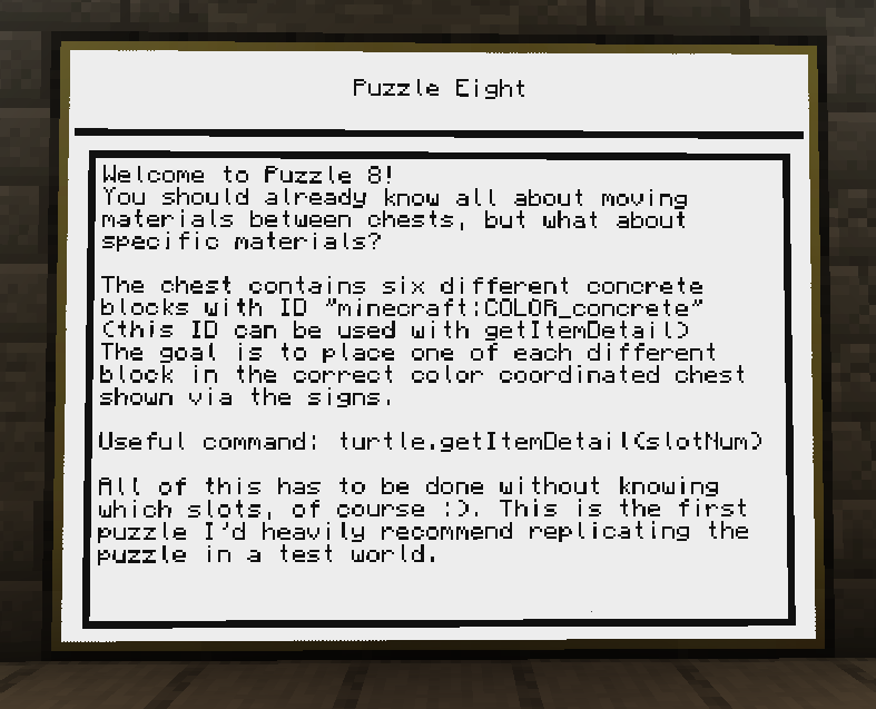 Puzzle 8 Screen